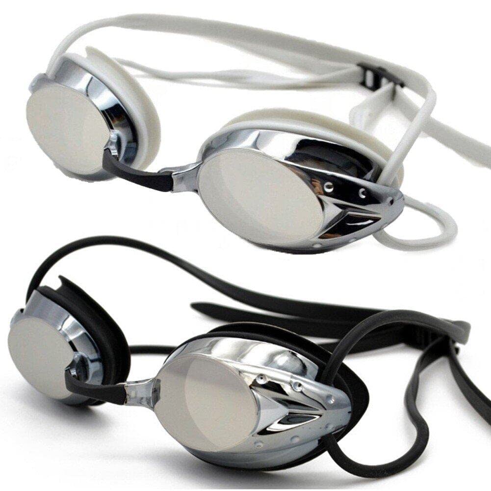Verres de natation anti-brouillard étanches et miroirs pour hommes femmes adultes 2pcs colorés