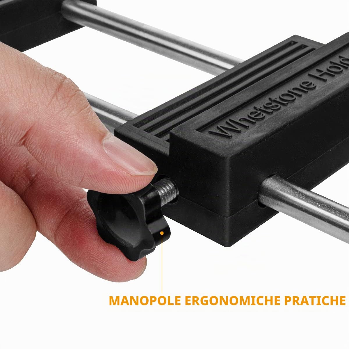 POWERTEC 71671 Supporto per base in pietra per affilatura, ponte per lavello regolabile da 3-1/4" a 35-1/4" base antiscivolo funziona con pietre d'acqua, pietre olio e pietre diamantate