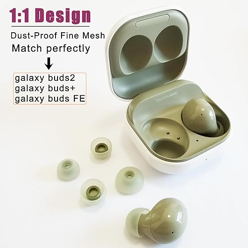 Miniatura 5 de Almohadillas de silicona para Galaxy Buds 2 de repuesto para auriculares con filtro de pantalla para Samsung Galaxy Buds2Galaxy Buds+ PlusGalaxy