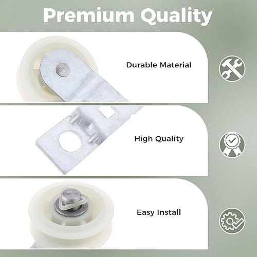 Miniatura 3 de W10837240 Polea tensora de secadora con soporte, compatible con Whirlpool, Kenmore, reemplazar 279640 W10118756 W10547290 PS11726337 3387372 3388674