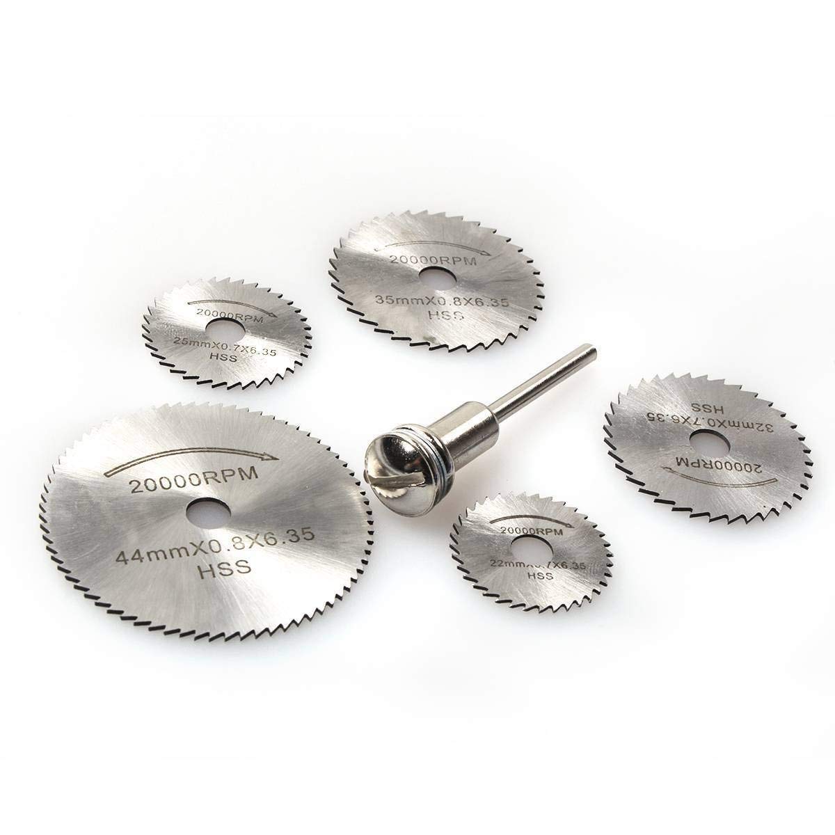 6pcs HSS Circular Saw Blade/Cutting Discs Set as Rotary Tools Accessories/Attachments compatible with Dremel 6pcs HSS Circular Saw Blade/Cutting Discs Set as Rotary Tools Accessories/Attachments compatible with Dremel