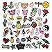 Niangzisewing Mix Lots Bulk 50pcs Iron on Patches sew on Patches Craft Embroidery Patch Motif Clothes Jackets Hats Backpacks Jeans Kids Rainbows Rose Bird Butterfly Hearts (Mix, from 1" to 3")