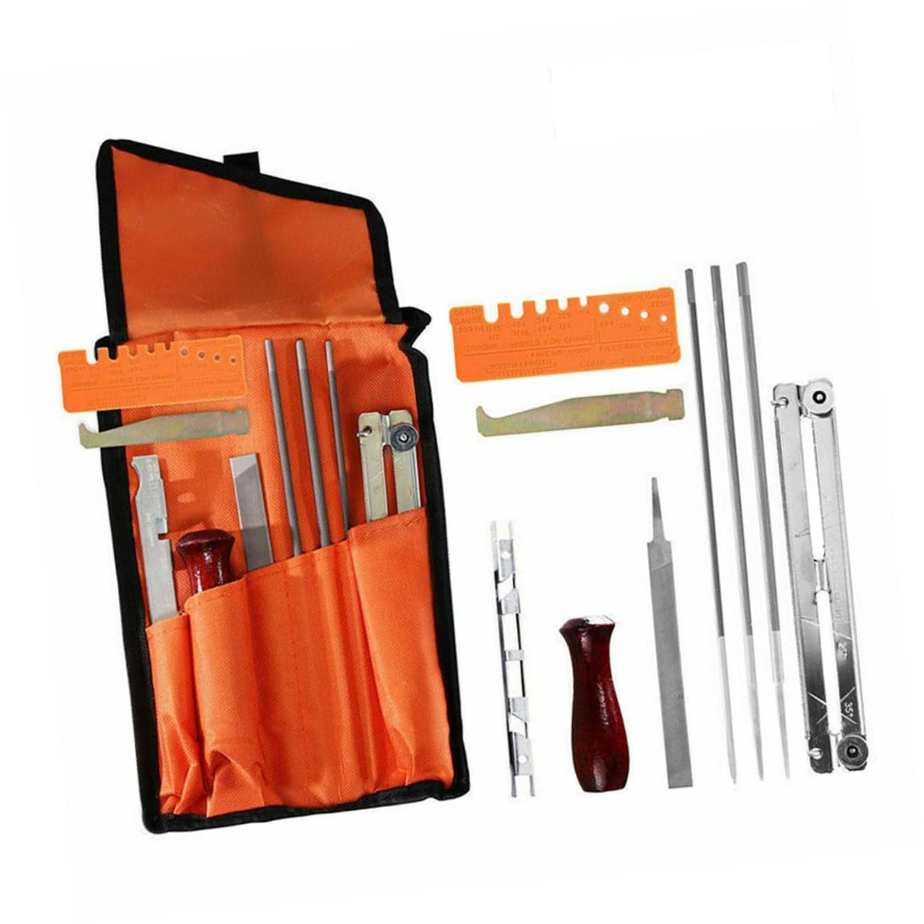 10piezas Afilado De Cadena Para Motosierras Kit De Limado De Accesorios Duraderos Para Afilar Motosierra Para Mantenimiento De Herramientas De Jardín