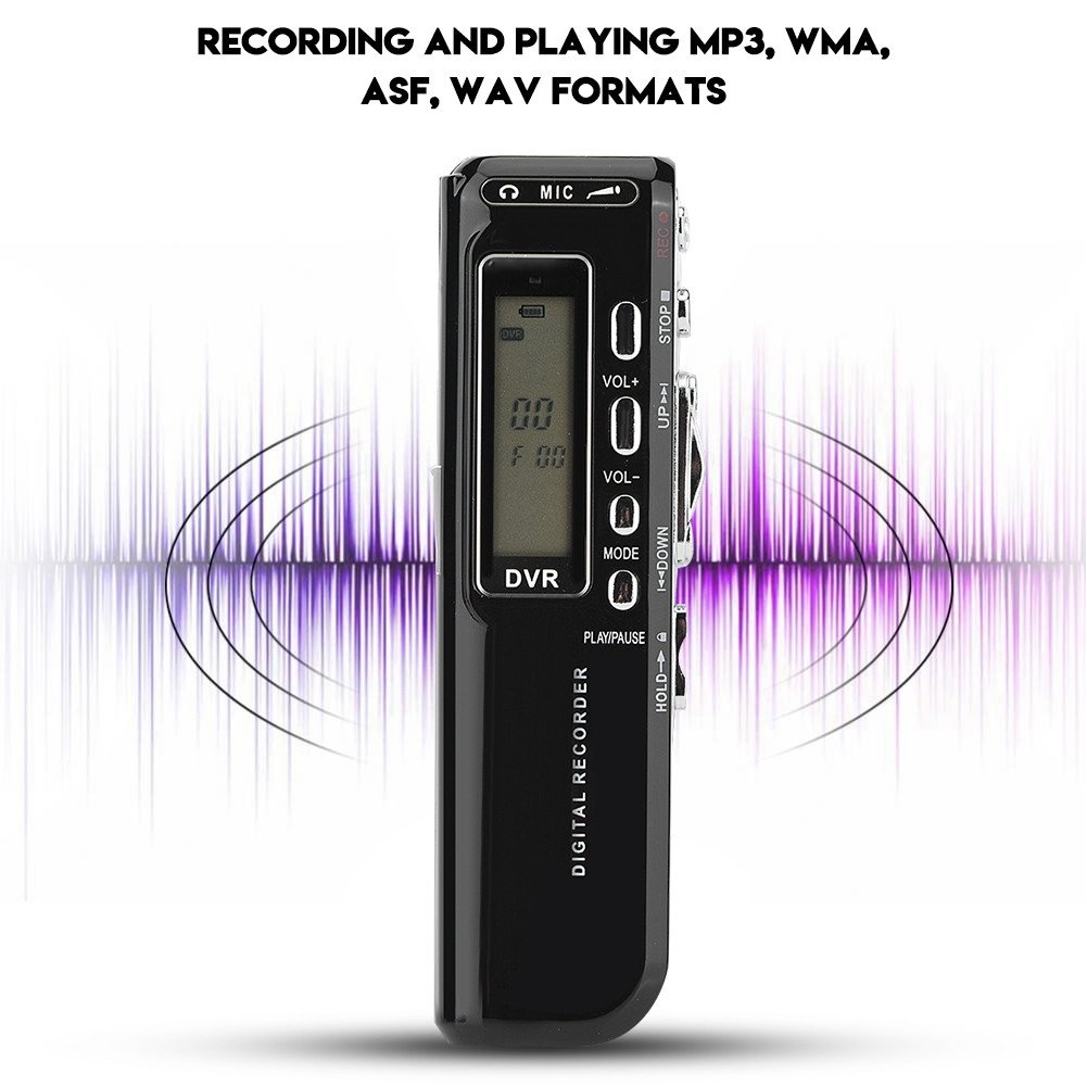 Grabadora de Voz de Audio Digital Pluma, grabadora portátil Multi-Idioma Memoria 8G con 4 Modos de grabación Grabadores automáticos Dictáfono para reuniones Conferencias Entrevistas Discurso de Clase