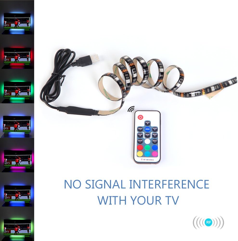 JSVER Bias Lighting with Remote Control 3.3 feet for