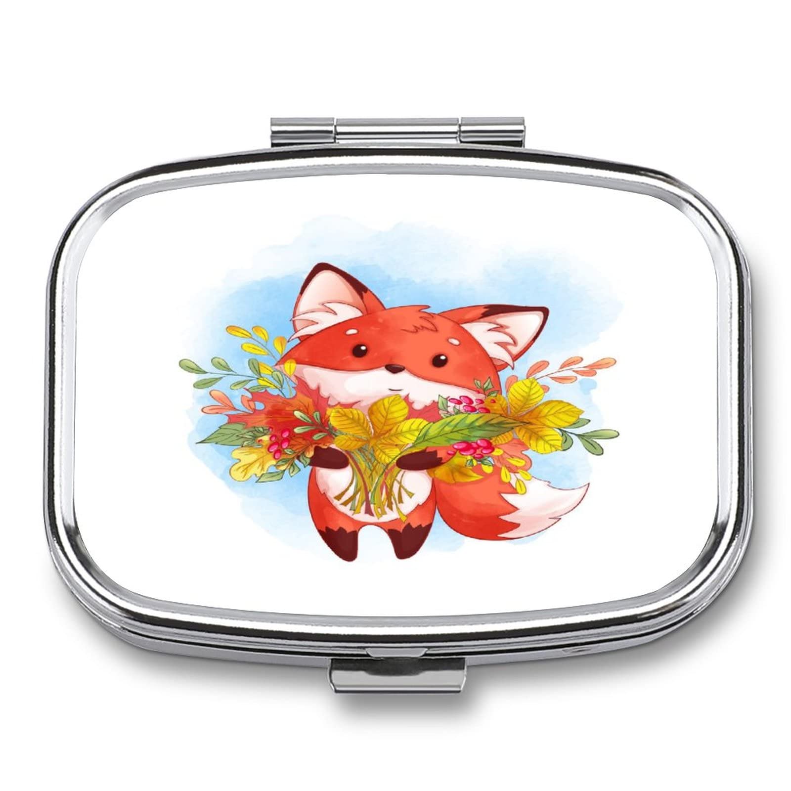 Pastillero Del Gremio De Filósofos Desempleados Lindo Caricatura Zorro Pastillero Decorativo Con Caja De Regalo, Medicina De Moda