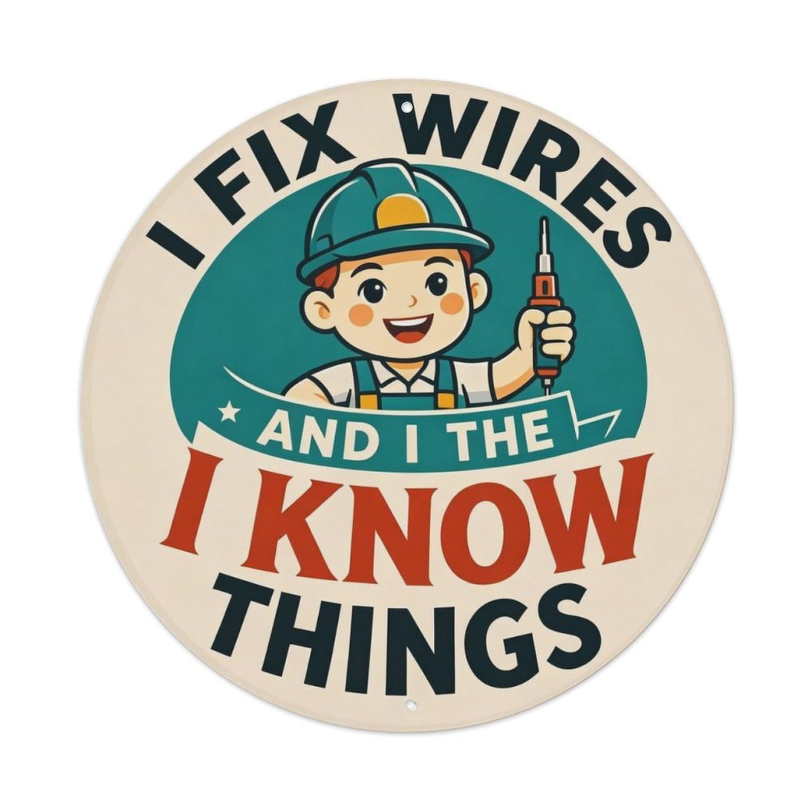 Retro Electrician Appreciation Metal Tin Sign Plaque