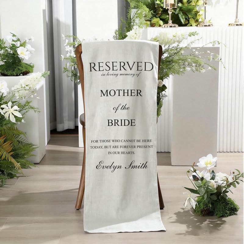 In Loving Memory Sign - Personalized Cotton Linen Decor