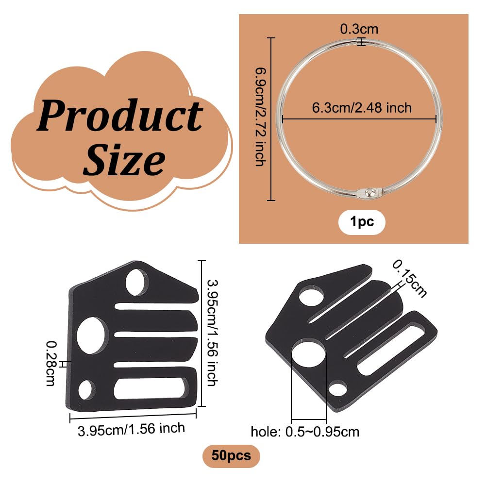 OLYCRAFT 50 Acryl-Spulen Mit Scharnierring – Transparent, Tropfenform, Für Nähgarn & Bastelbedarf