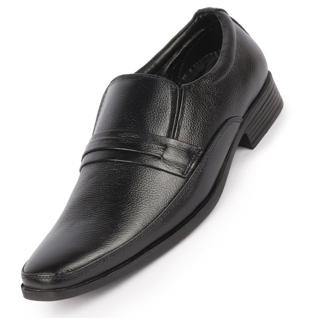 FAUSTO FST KI-904 BLACK-41 Mens Black Genuine Leather Formal Office Work Round Toe Slip On Shoes with Comfort EVA Pad Insole (7 UK) (B0CJQ5PWJX) Amazon Price History, Amazon Price Tracker