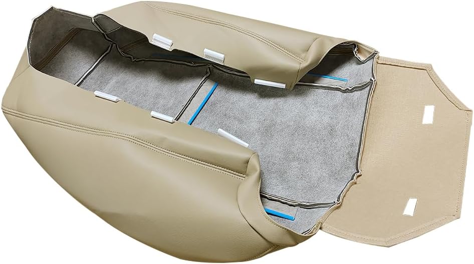 Front Both Bottom Top Back Seat Cover Replacement Perforated Fits for Cadillac Escalade ESV EXT 2007-2014 Tan