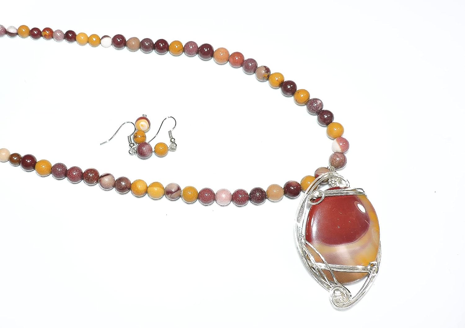 Mookaite Jasper Jewelry Set Handmade Products