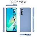 Pikkme Back Cover for Samsung Galaxy A16 5G | Camera Protection Shockproof Soft Matte Silicone Bumper Case (Aqua Blue) gallery image