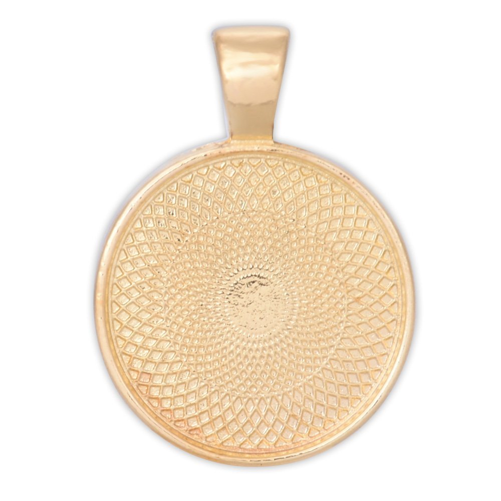 20PCS 20mm Round bezels pendant trays,circle pendant trays,Photo Pendants (Gold Plated)