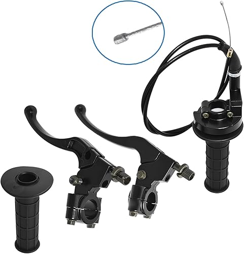 Miniatura 7 de labwork Mango giratorio para manillar de 7/8 pulgadas (0.866 in) de repuesto para palanca de freno de embrague para motocicleta Honda de 51 pulgadas