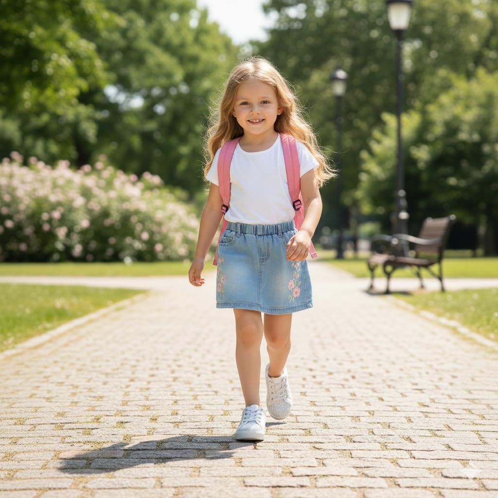 GINFIVE Toddler Girls Sneakers Little Girls Slip On Shoes School Sneakers Toddler - Image 3