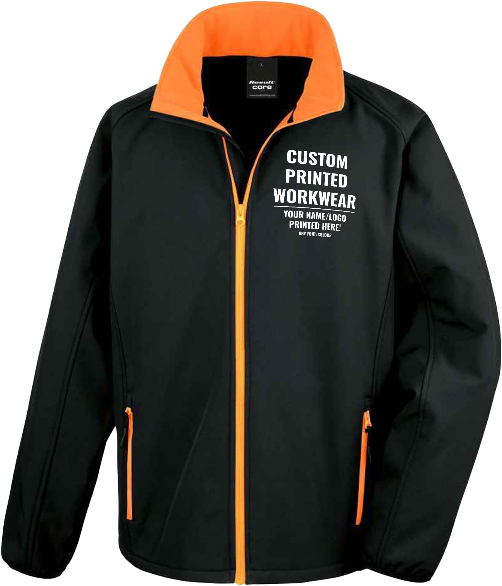 Custom Mens Work Soft Shell Jacket for Him | Personalised Printed Jacket with Company Logo | Staff Uniform or Outdoor Layer | Add Your Business Logo or Text