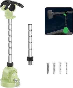 Trolling Motor Stabilizer Glow In the Dark Support Mount, with Extra Adjustable Aluminum Rod, Hold Trolling Motors Shaft & Reduce Bounce, Supports MKA-60 Minn Kota Terrova Riptide Terrova Ulterra
