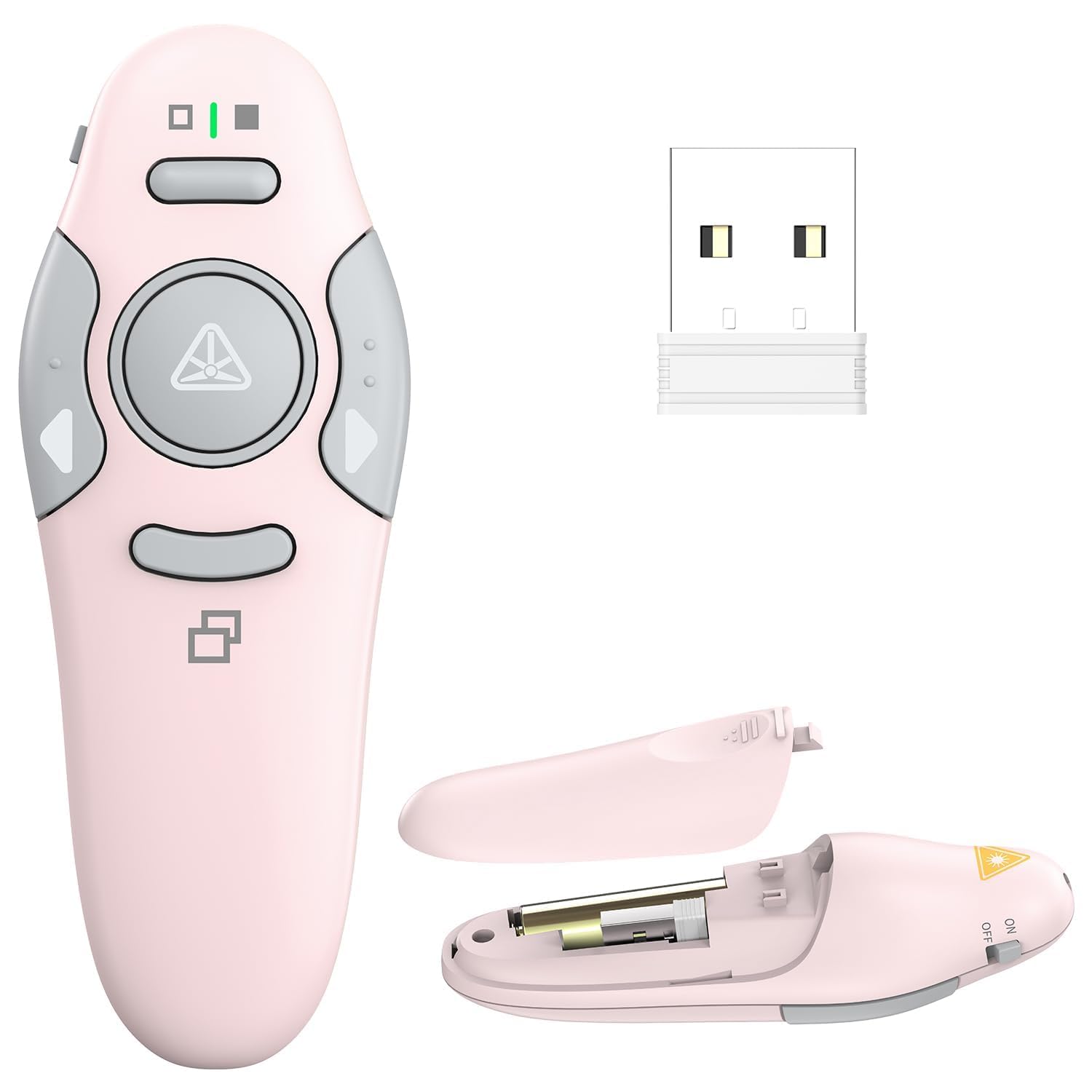 QUI Presentation Clicker Wireless Presenter Remotee, Pink, A