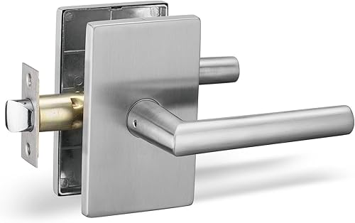 Miniatura 6 de Berlin Modisch Juego de manijas de puerta de privacidad fáciles de abrir para dormitorio o baño reversibles para puertas laterales derecha e