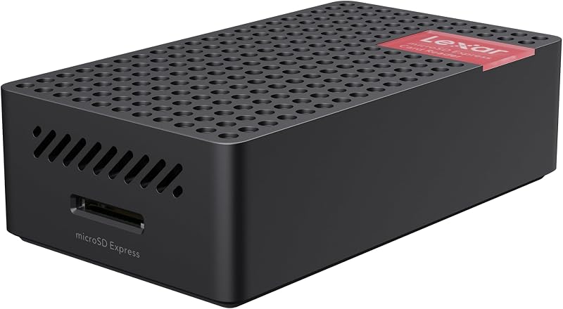 Lexar Play PRO Micro SD Express Card Reader, 900MB/s Read, USB 3.2 Gen 2 | Compatible w/ PC & Mac, Micro SD Express UHS-I Card, Works w/ microSD UHS-I & UHS-II Cards, USB-C/A Adapter, LRW540U-RNHNG