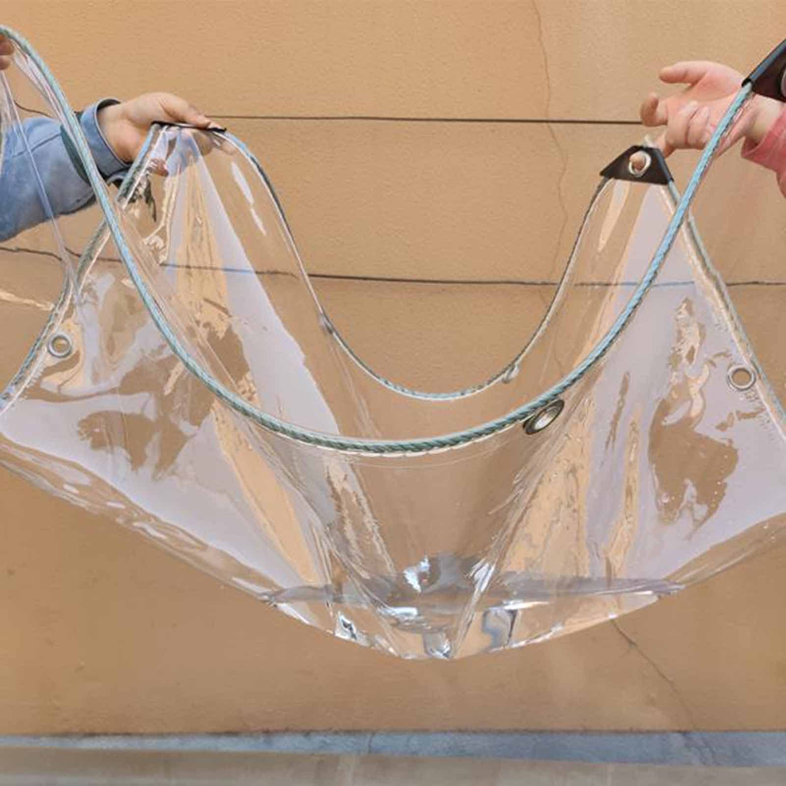 Transparente Pergola Seitenteile Reißfeste Outdoor Planen Vorhänge mit Ösen für Pavillon Veranda und Außenbereich Transparentes Design (2,5 x 4 m)