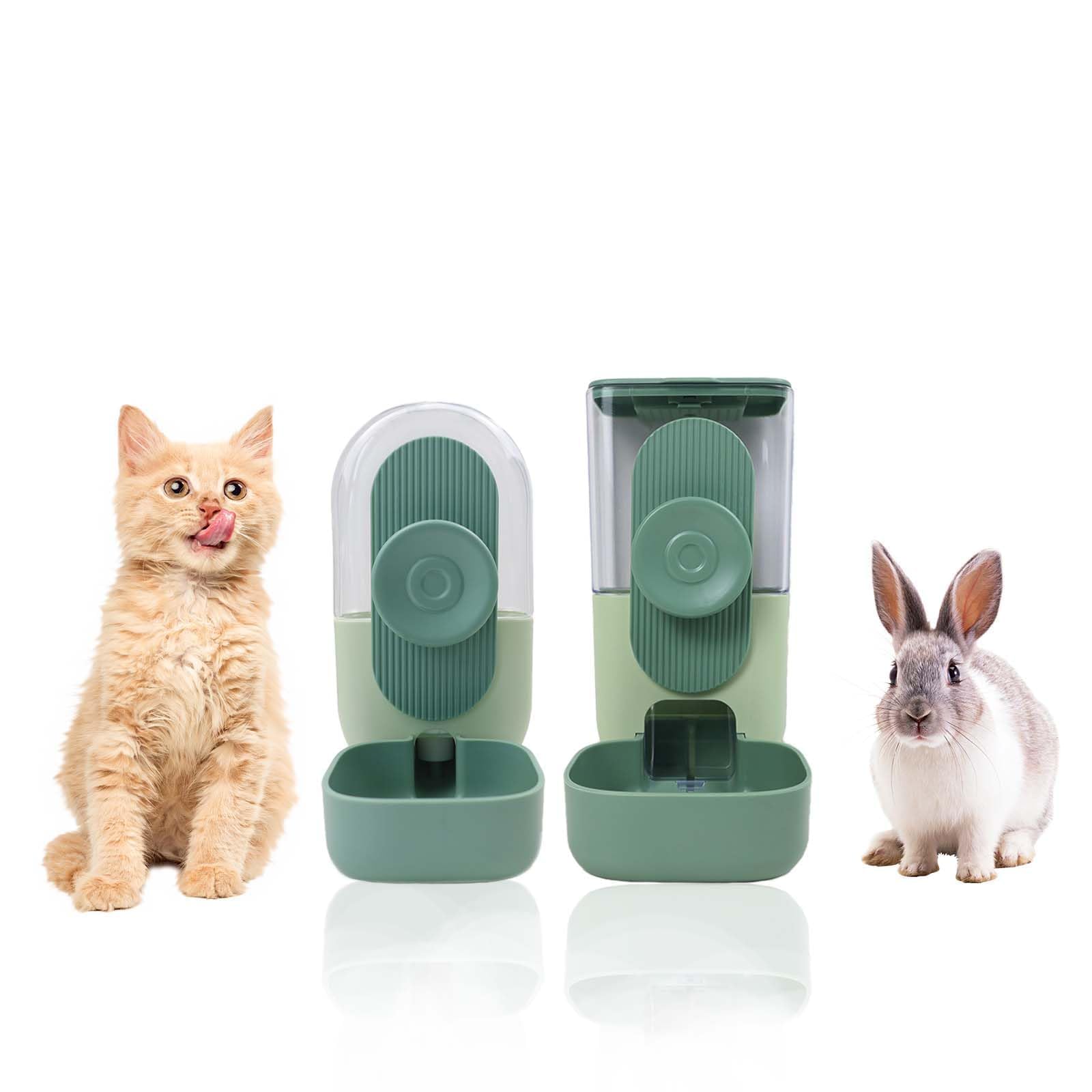 SLAKOZYT Futterautomat für Kleine Haustiere, Automatischer Futter- und Wasserspender für Haustiere, Automatischer Futterspender für Kaninchen, Chinchilla, Igel, Eichhörnchen