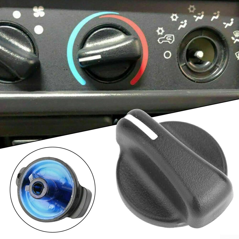 Manopola di controllo del riscaldatore, Interruttore ventola ventola ventilatore, Wrangler TJ Interni, Sostituzione manopola cruscotto nero, Per Wrangler 1999-2006,