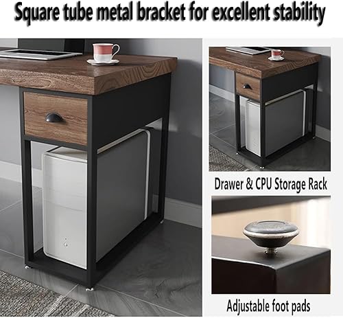 Miniatura 6 de Escritorio de madera maciza de doble asiento 20in oficina en casa lectura escritura estación de trabajo mesa de juegos fácil de montar tamaño  551 x