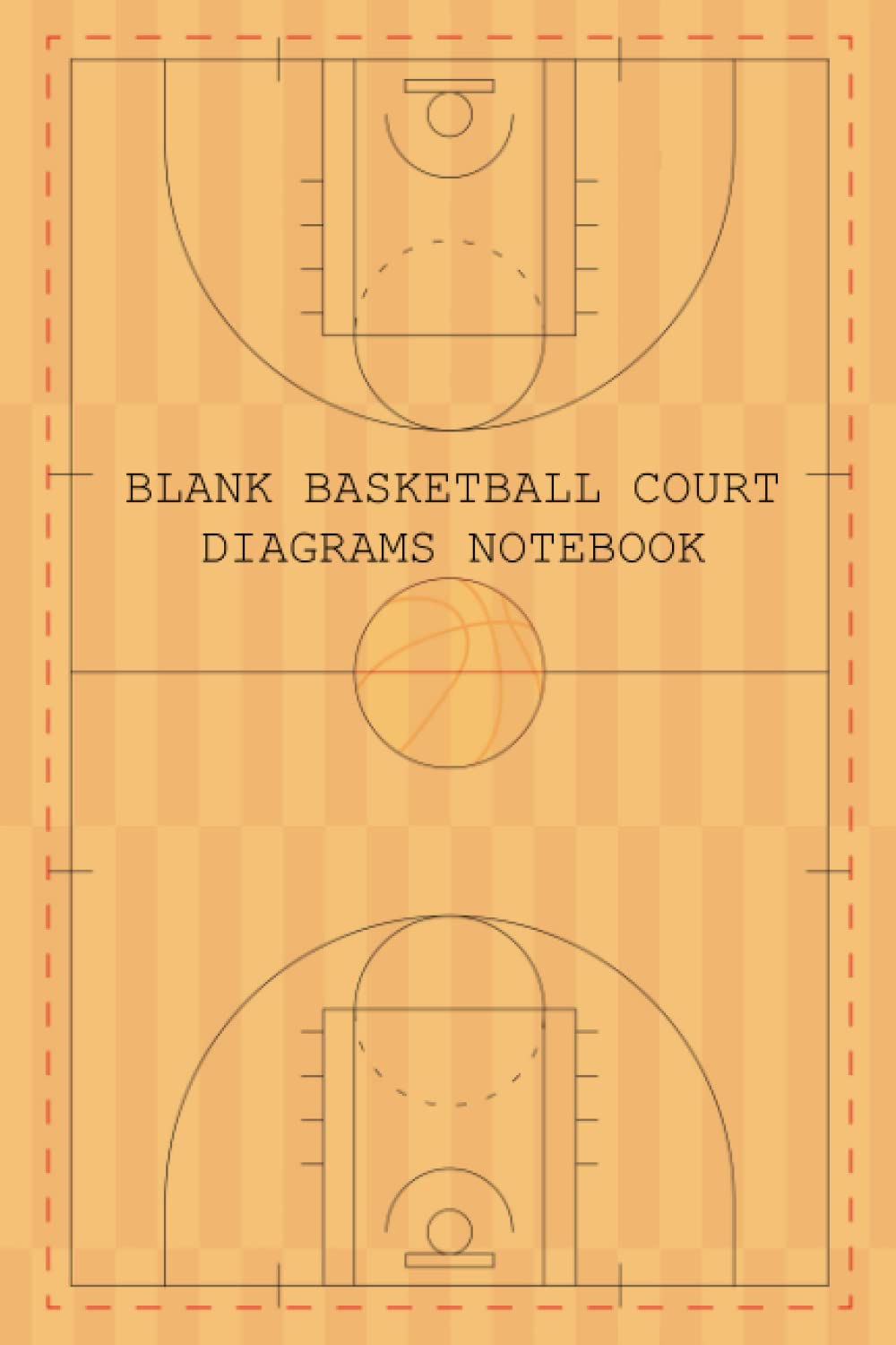 Buy Blank Basketball Court Diagrams 120 Full Page Basketball Court