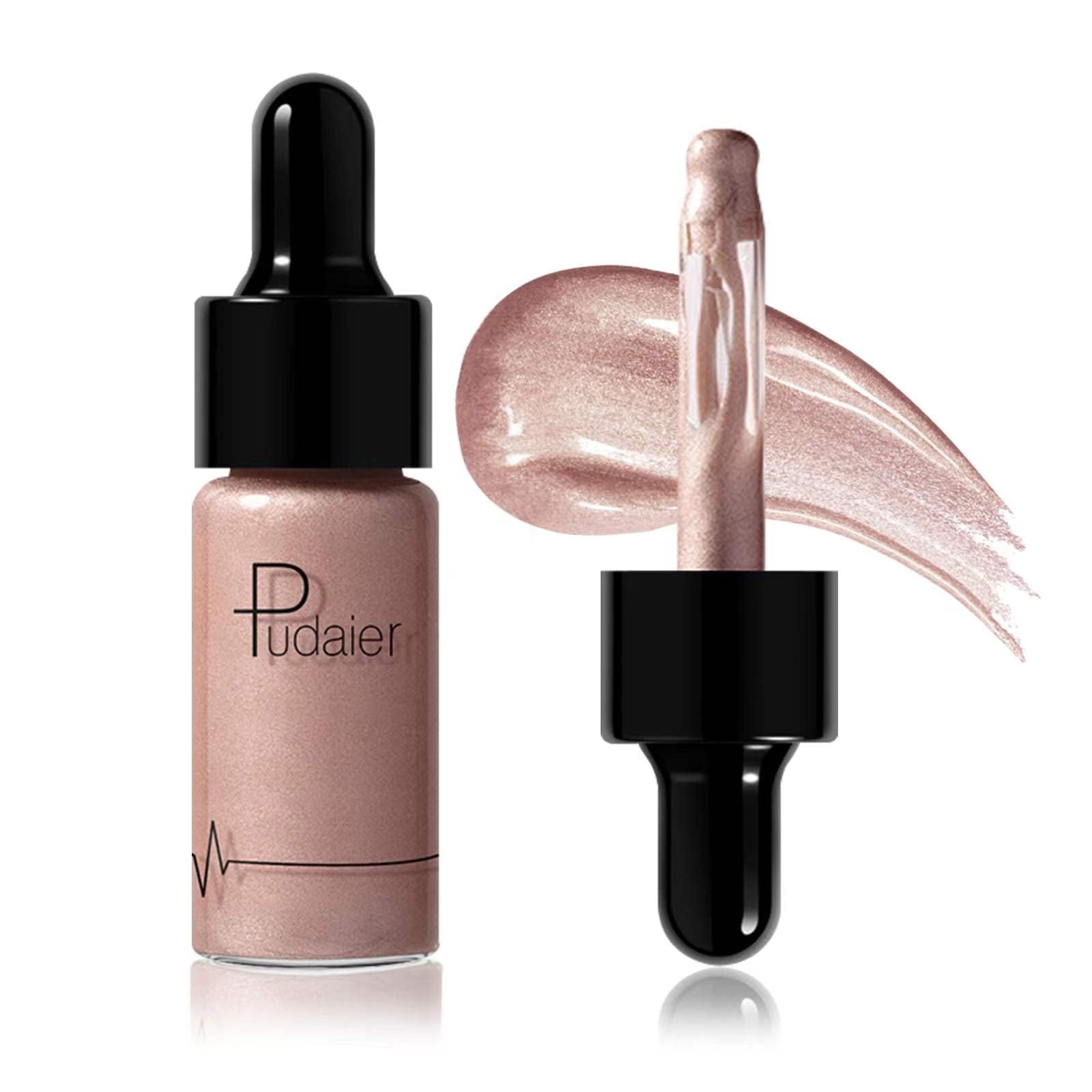 NALACAL Shimmer Liquid Highlighter, Soft Pink Finish, Long Lasting Illuminator Highlighter Face Enhancing, Smooth Cream Formula and Non-greasy Finish, Light Coverage - 01 Pink