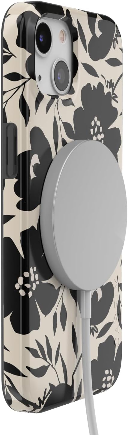Casely iPhone 13 Case | Dark Fantasy | Contrast Floral | Compatible with MagSafe | Classic Ultra Slim Design