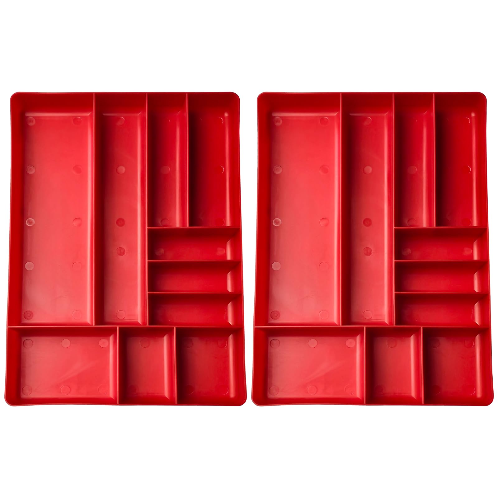 HGSKEO 10-Compartments Tool Organizer Tray, Tool Drawer Organizer Tray, Tool Box Organizer, Stackable Toolbox Organization Holder for Small Parts,