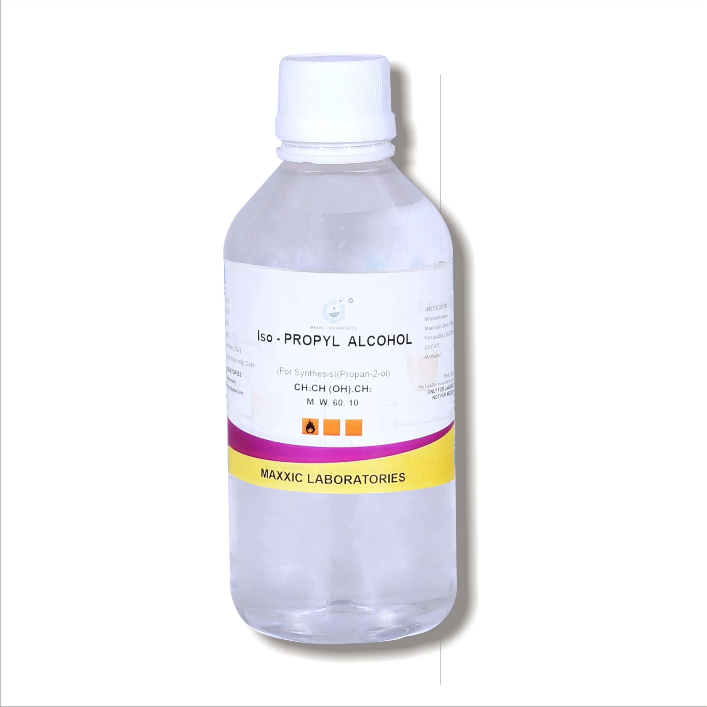 Maxxic Laboratories Isopropyl Alcohol 99.9% Pure [(CH3)2-CH-OH] CAS: 67-63-0] 250ml (Premium Grade Pure without mixing) (B0BK66DP83) Amazon Price History, Amazon Price Tracker