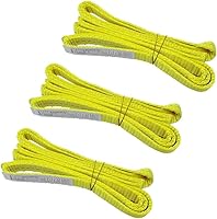 Vista 1 de 3 Pack 1" x 6' Polyester Lifting Slings, Twist Eye Web Slings, Lifting Strap for Hoist, Heavy Duty Rigging Straps, 1600 lbs Vertical Rigging Moving