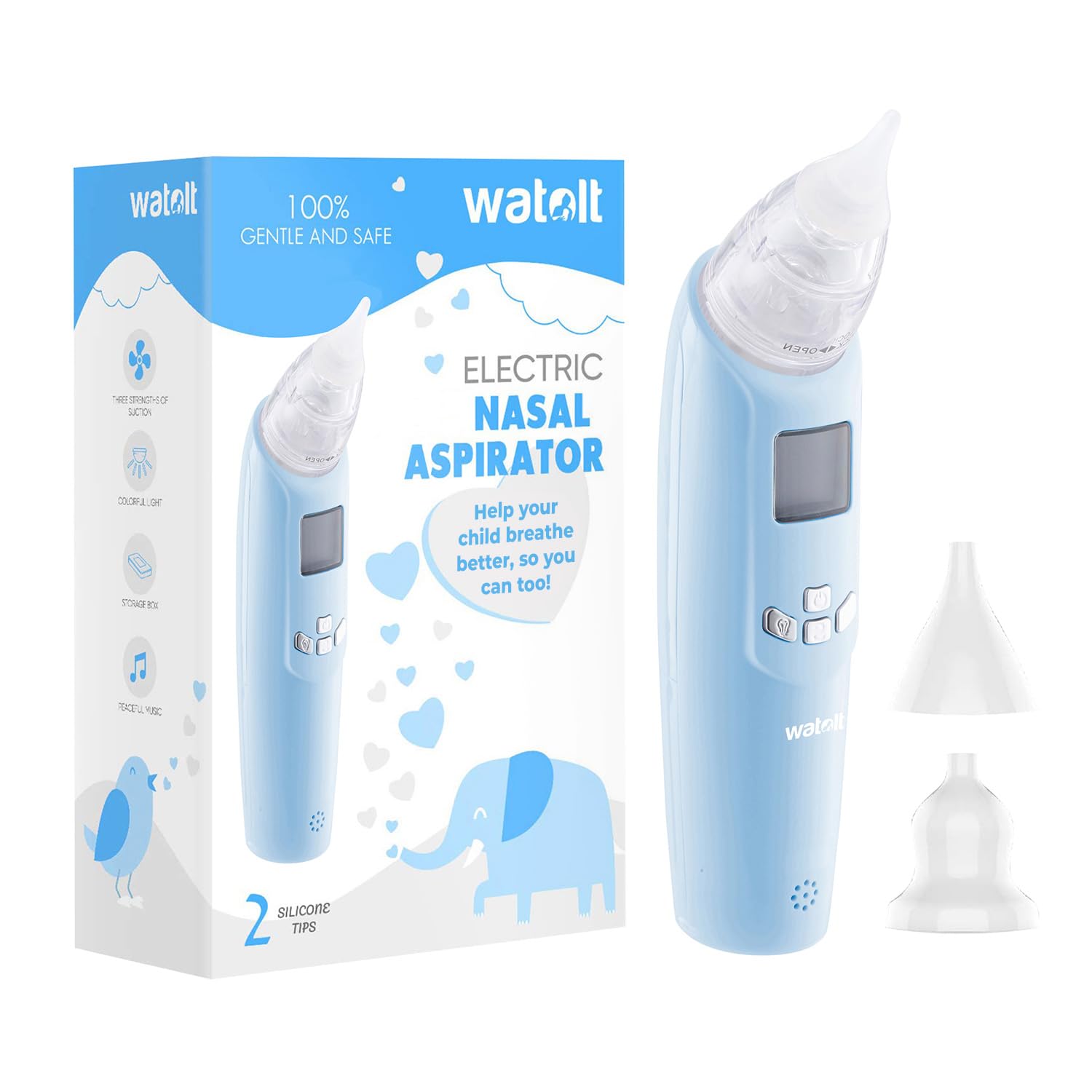 Aspirador nasal elétrico para bebês – limpador de nariz e sugador
