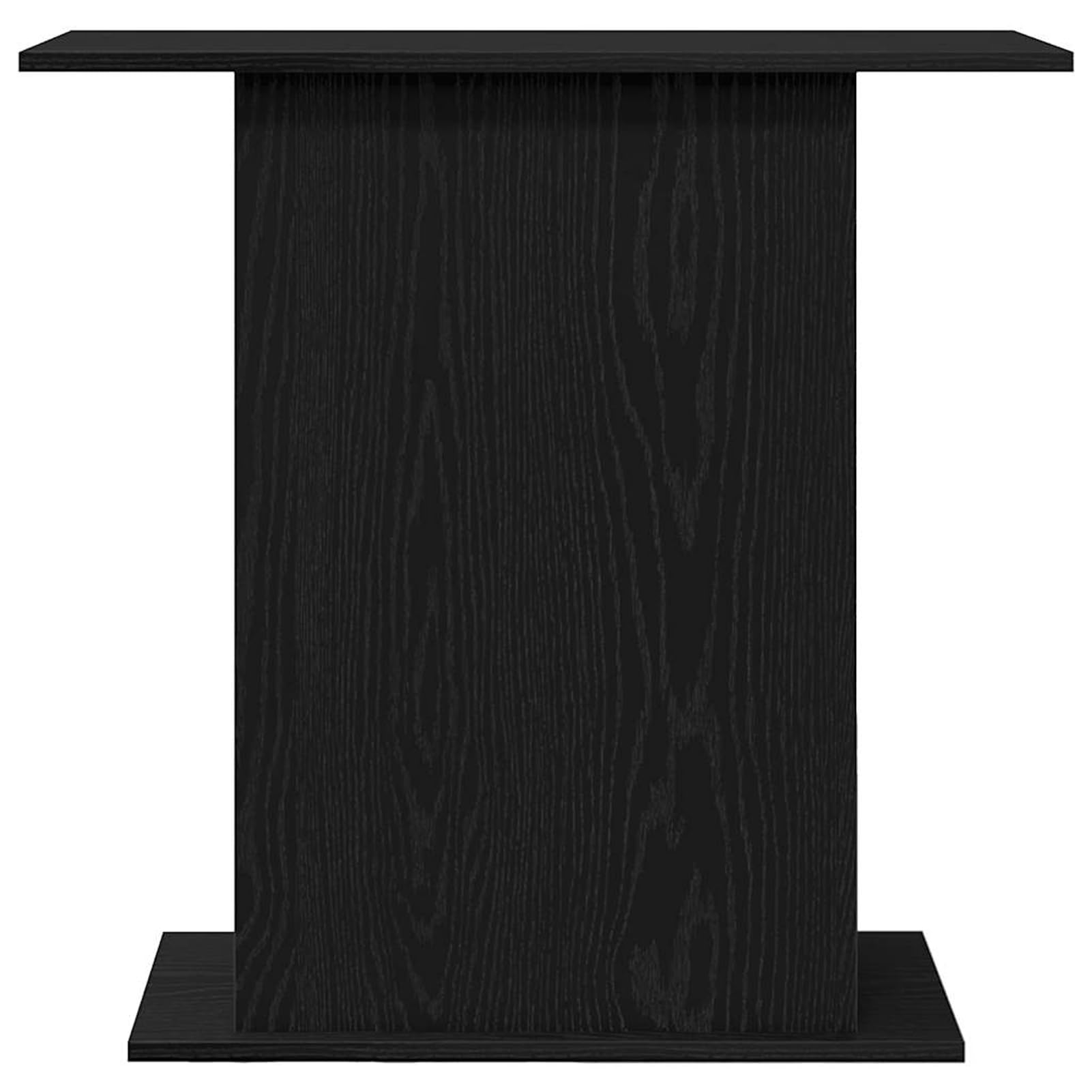 GecheerSoporte para Acuario de Roble Negro 75x36x72,5 cm de Madera de ingeniería