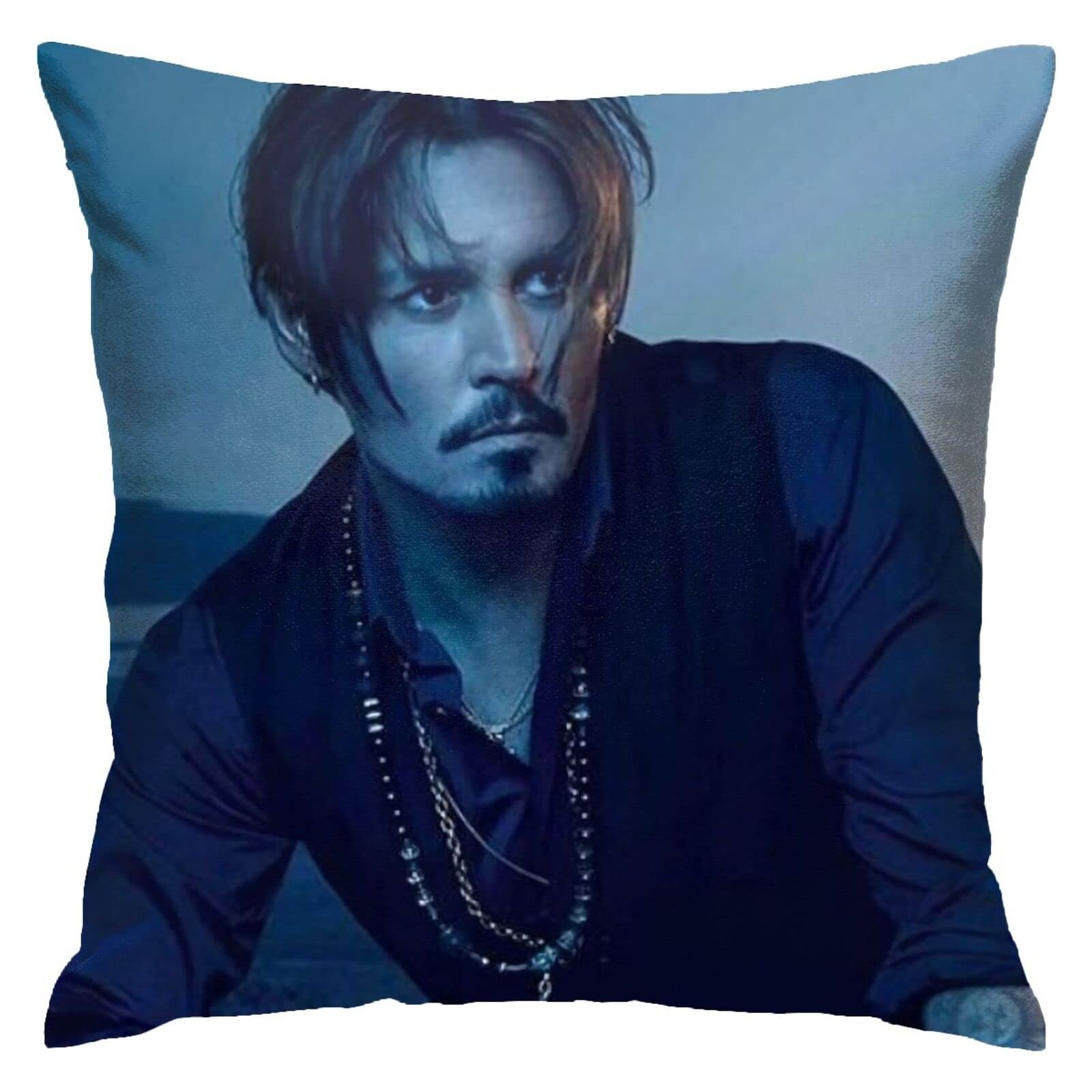 Yingd Johnny Depp Pillow Covers Double Sided Plush Pillow Cases Dorm Decor For Bedroom Living Room 45Cm X 45Cm