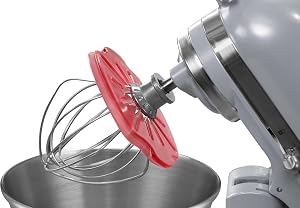 Whisk Wiper® PRO for Stand Mixers - Mix Without The Mess - The Ultimate Stand Mixer Accessory - Compatible With KitchenAid Stand Mixers (For Tilt-Head Mixers, Red)