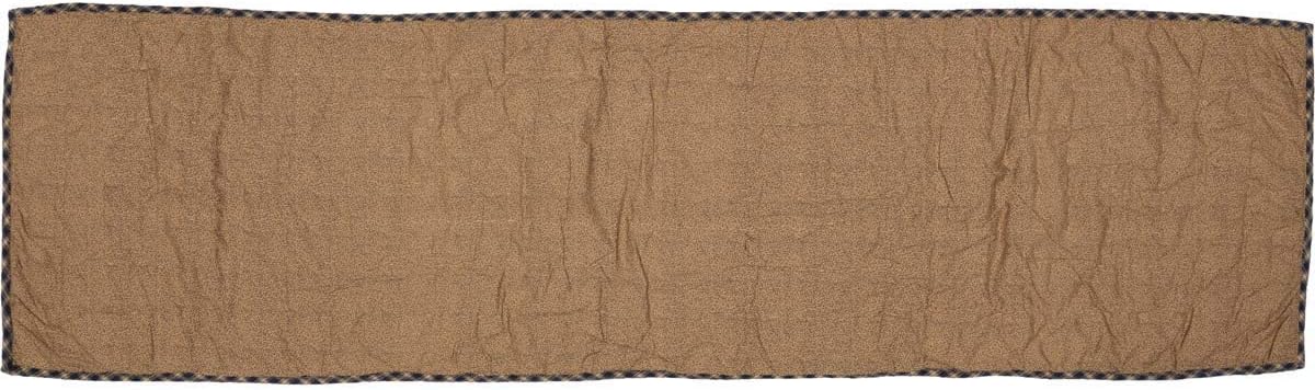 VHC Brands, Millsboro, Cotton, 13x48, Log Cabin Block Quilted Runner, Blue