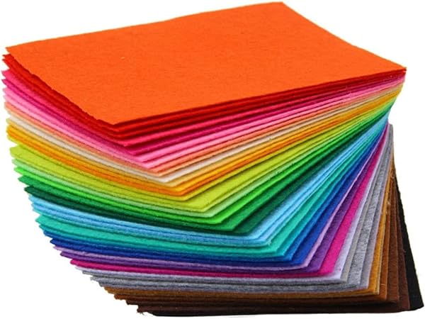 TRIXES - Set of 40 Multicolor Felt Sheets for Crafts and Arts - Craft Felt - Material for Sewing DIY Crafts - Patchwork Fabrics - 1
