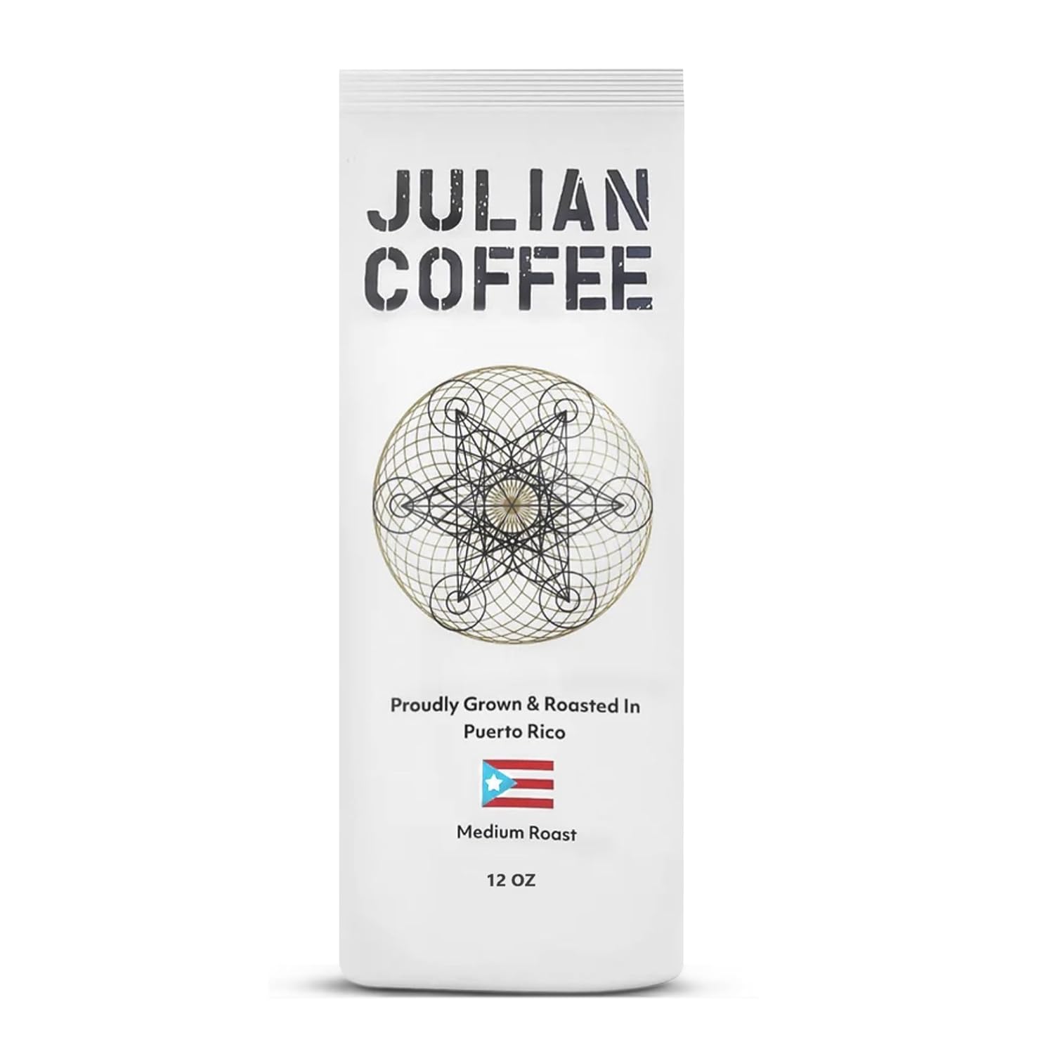 Julian Coffee - Whole Bean, Specialty Grade Single Origin Arabica Coffee From Puerto Rico. Low Acid. 12oz.
