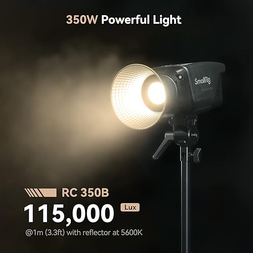 Miniatura 3 de SmallRig Luz de video LED COB bicolor RC 350B 350W 115000Lux 33ft CRI 95 TLCI 96 2700K-6500K iluminación de estudio de cámara con montaje Bowens
