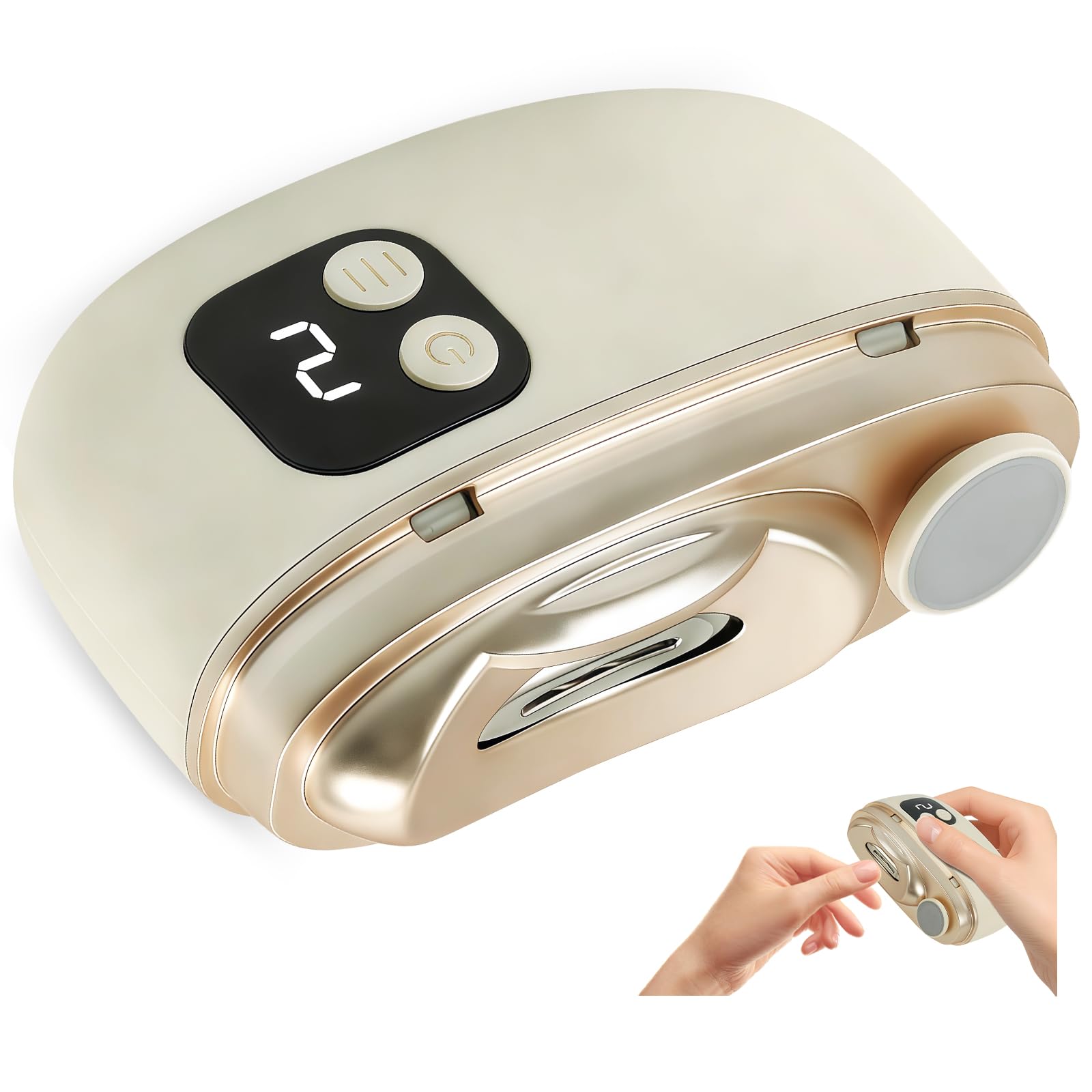 Nagelfräser, Elektrischer Nagelknipser 2 in 1 Polieren Automatisch Nagelschleifer Elektrisch, Elektrische Nagelschere mit LED zum Trimmen, Elektrischer Nagelschneider Elektrischer für Dicke Nägel