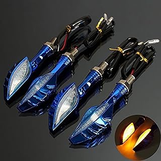KATUR 4 x Universal Motorrad LED Totenkopf Hand Blinker Licht Licht Lampe
