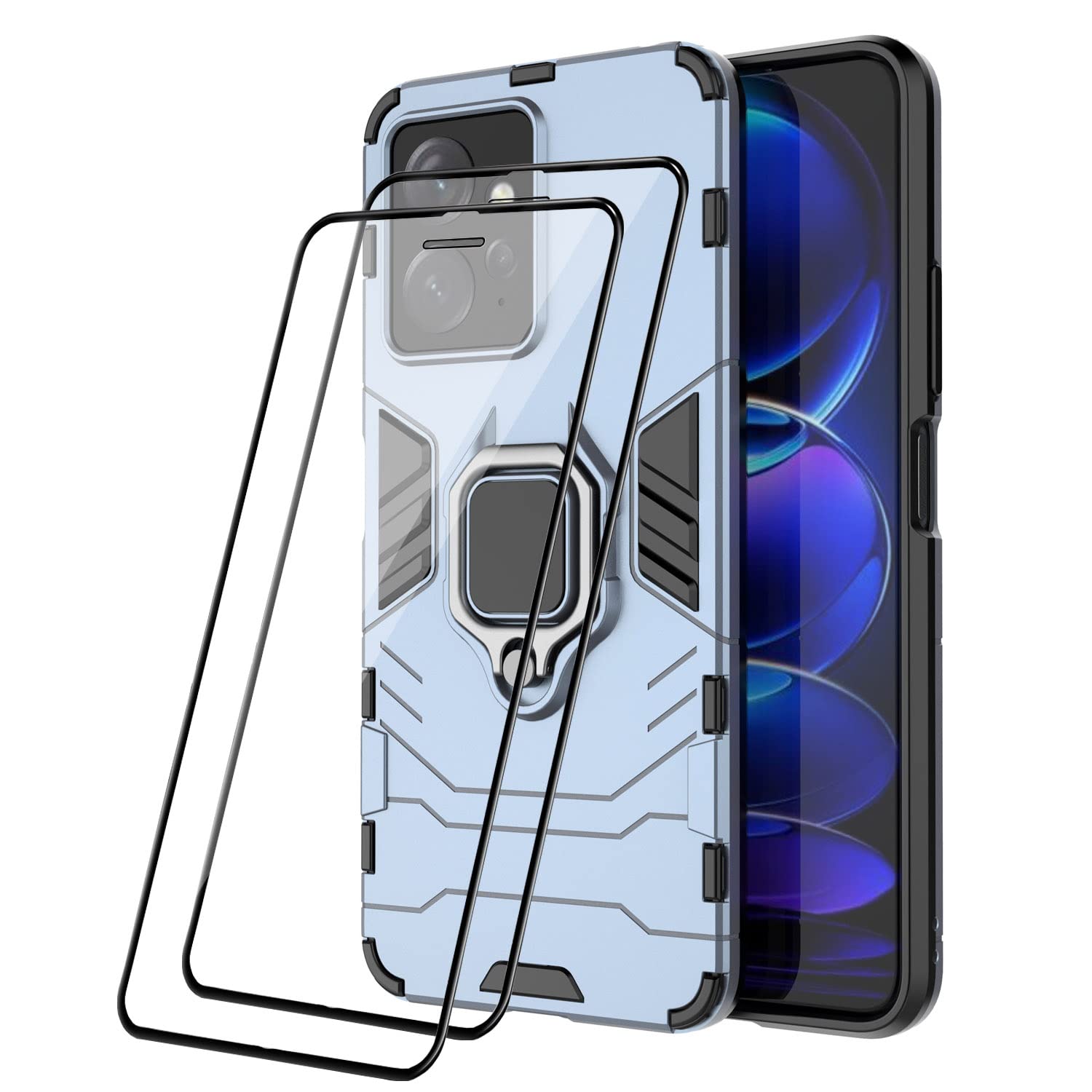 RonRun Cover per Xiaomi Redmi Note 12 4G Custodia per Magnetica Porta Telefono da Auto Doppio