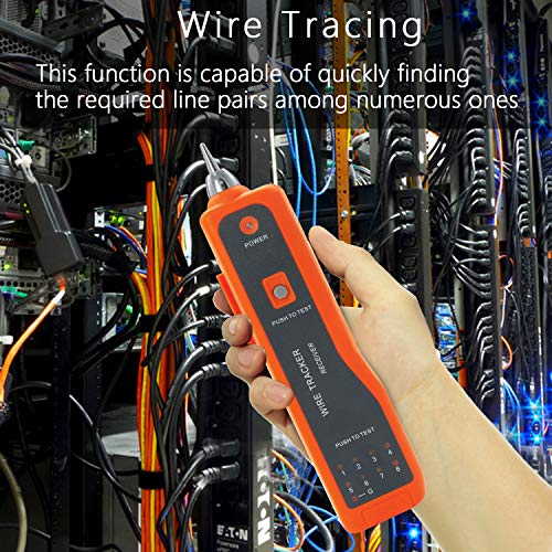 wire tester rj45 rj11 cable tracker line finder multifunction wire tracker ethernet lan network cat5 cat6 with earphone for cable collation network maintenance collation telephone line test