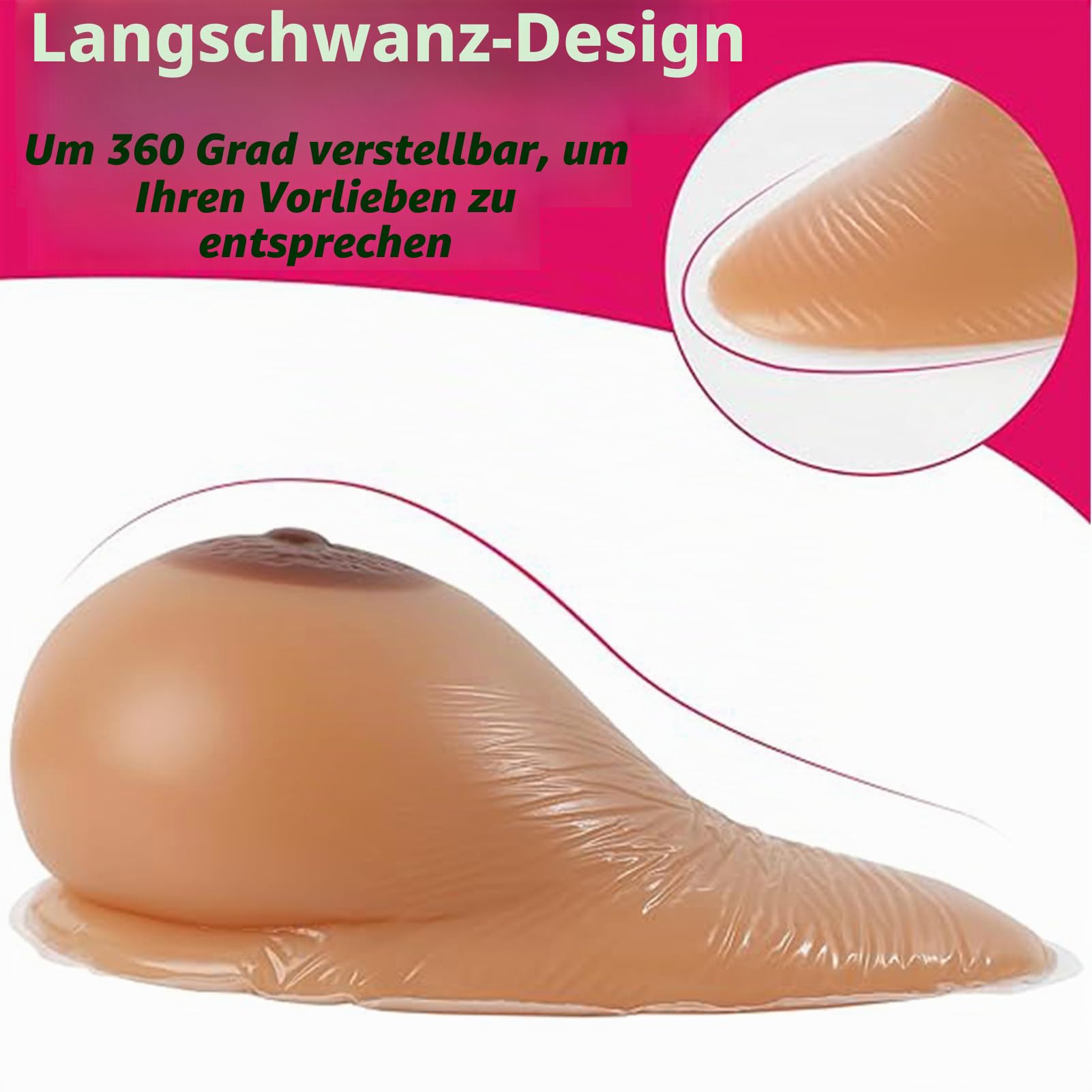 Silikonbrüste/künstliche Brüste, selbstklebend, realistisch, 1 Paar B-EE-Körbchenbrüste für Mastektomie, Prothese, Crossdress, Transvestit, Cosplay,Suntan,EE|Cup (1600g/Pair)