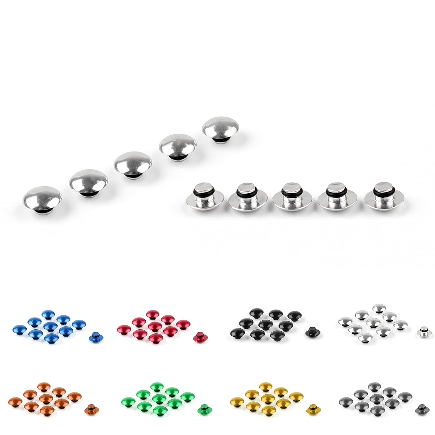 Nuts,Hardware Nuts, Motorcycle Moto Universal Hex Socket Bolt Screw Nut Head Cover Cap(Green 1)