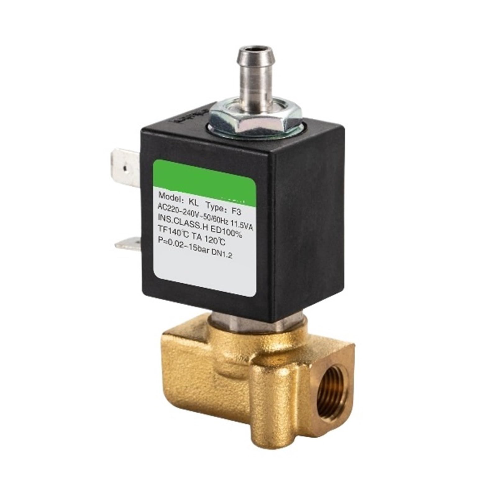 30 Uds KL-F3-T 1,2/2,0/2,3mm Válvula Micro Solenoide De Tres Vías Latón